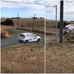 Hatalmasat repült egy Ford Fiesta a hétvégi francia ralin ? videó
