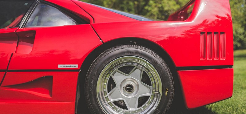 The 32-year-old but unused Ferrari F40 is waiting for its new owner